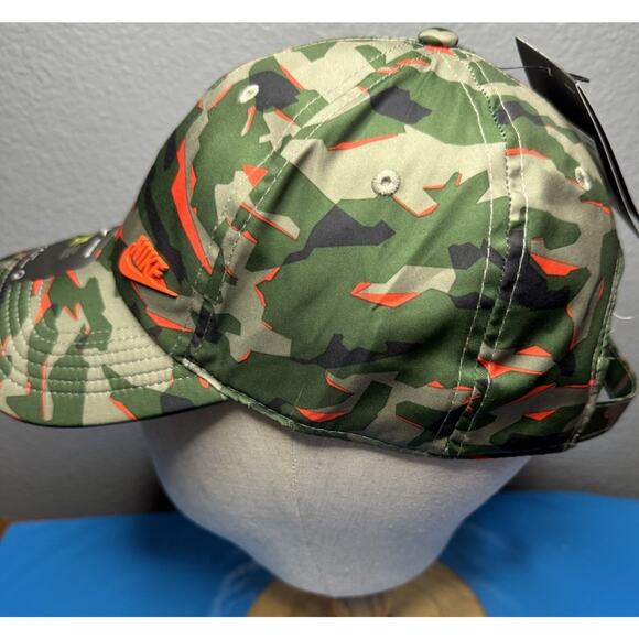 Nike Hat Cap Strap Back Green Camo Swoosh Pickleball Baseball Heritage86 Mens - Picture 6 of 8